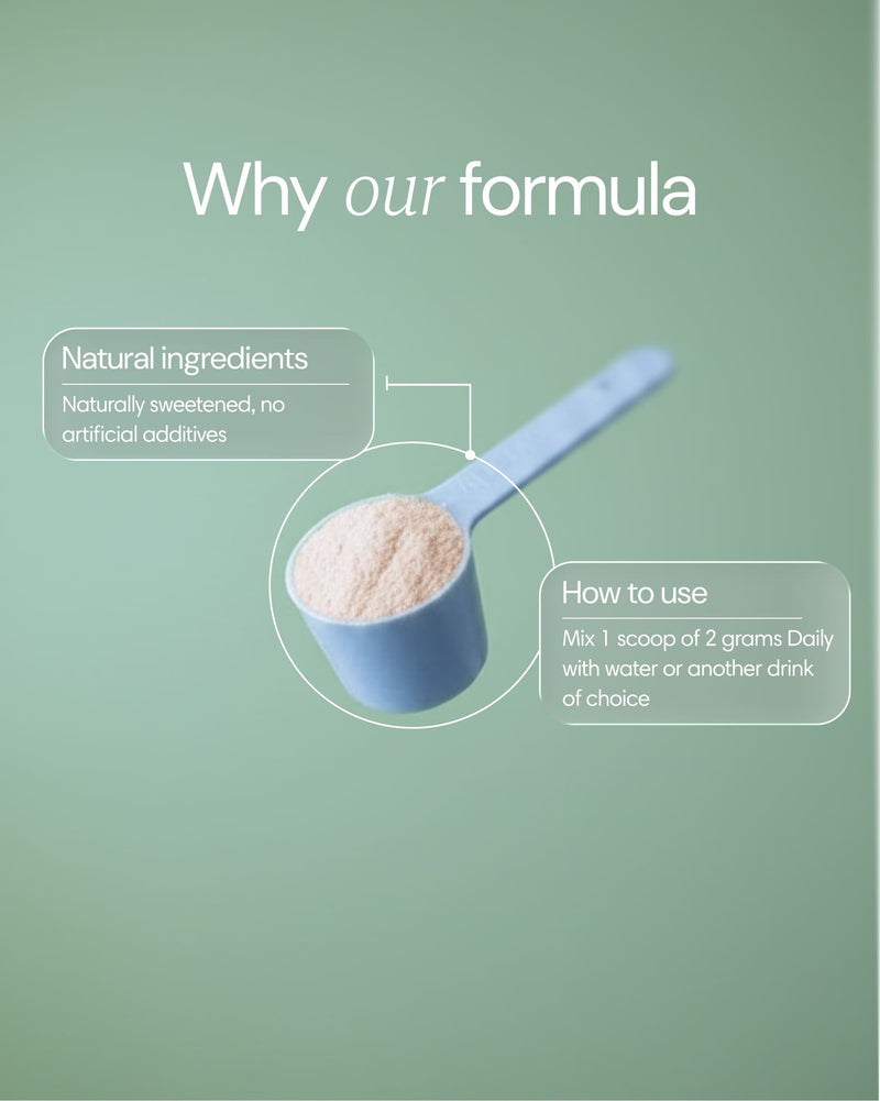 Clearly Colostrum supplement in a bottle, showing the label with natural ingredients and product branding.