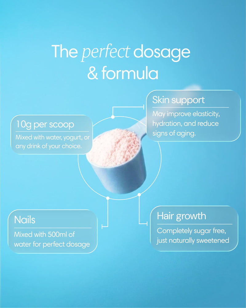 Clearly Fish Collagen supplement in a bottle, featuring the product label and capsules inside.